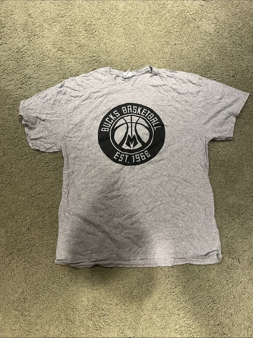 Gray Bucks Basketball Graphic Tee